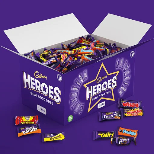 【2024 Flash Sale + Free Shipping】Cadbury Heroes Chocolate Bulk 2 KG Sharing Box