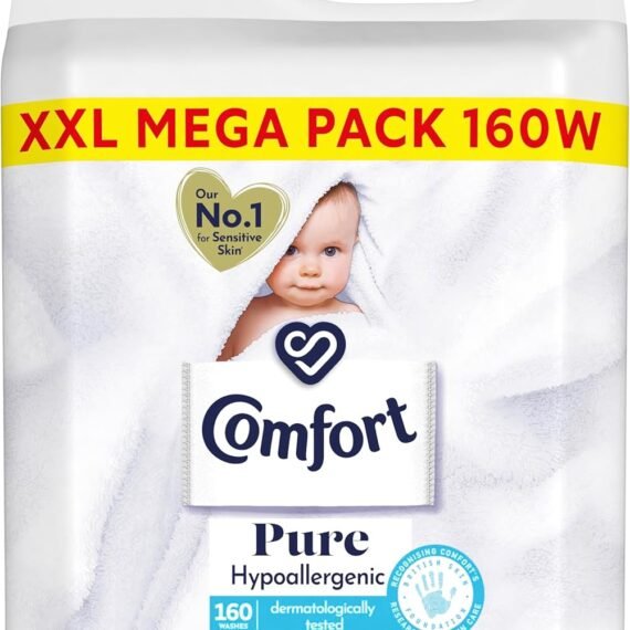 Comfort Pure Sensitive Fabric Conditioner dermatologically tested gentle next to sensitive skin 160 washes (4.8 L)
